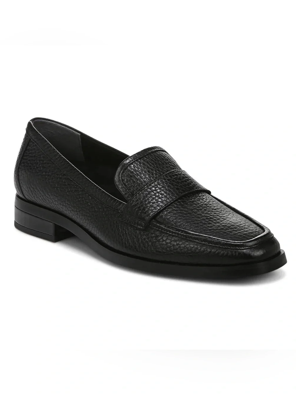 Vionic Black Pebbled Leather Sellah Loafer
